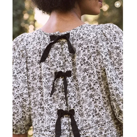 The Great Medium Songbird Bow-Back Midi Dress Tie Back - Picture 4 of 13